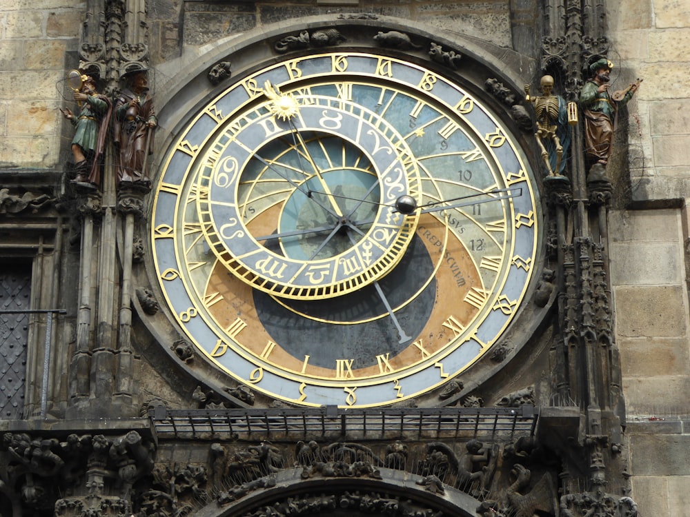 a large clock on a building