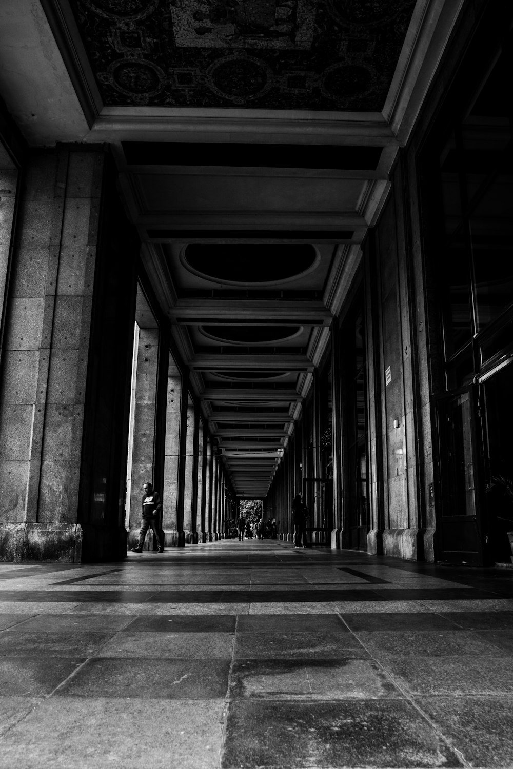 a person standing in a doorway