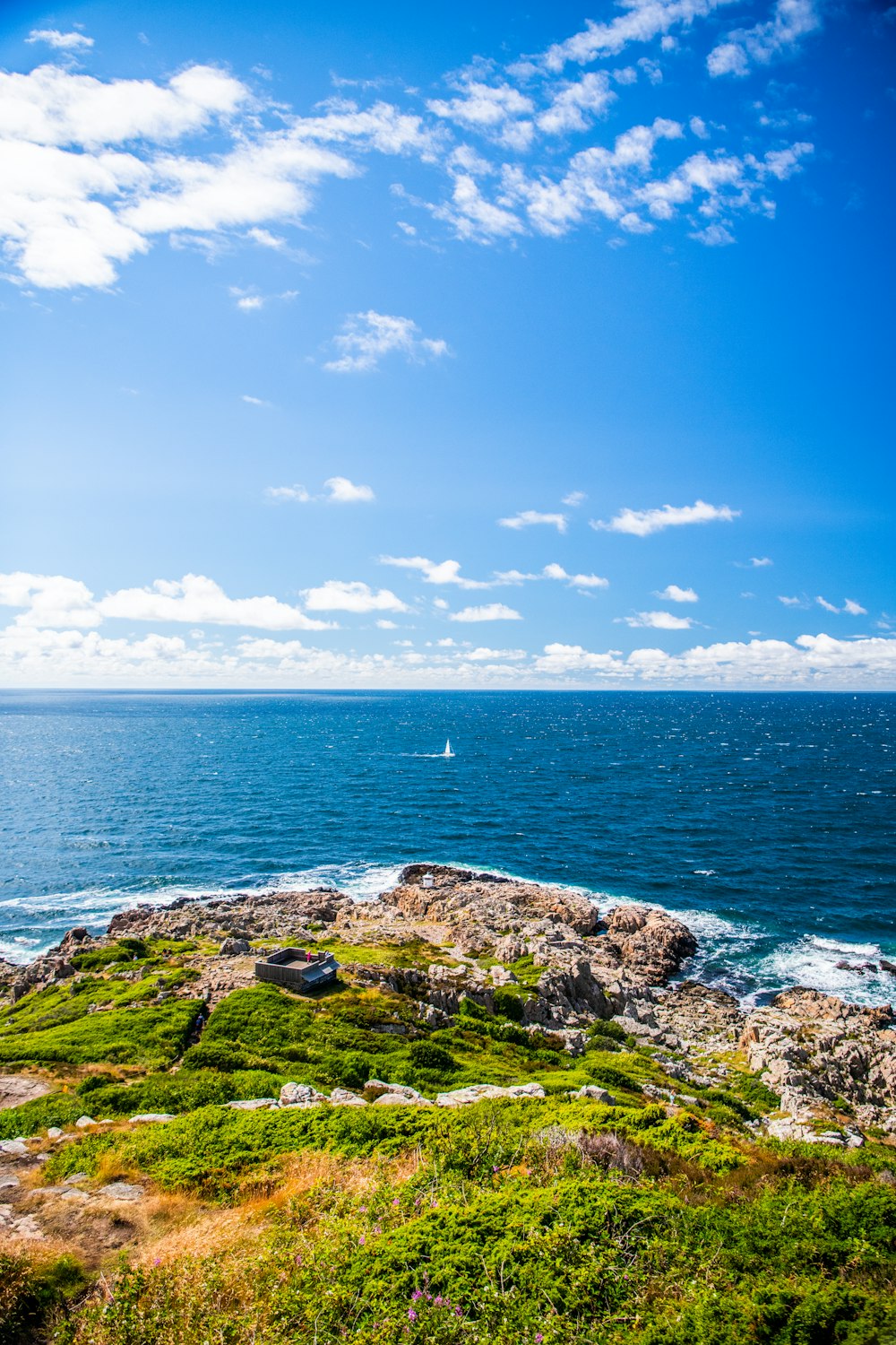 a rocky coast line