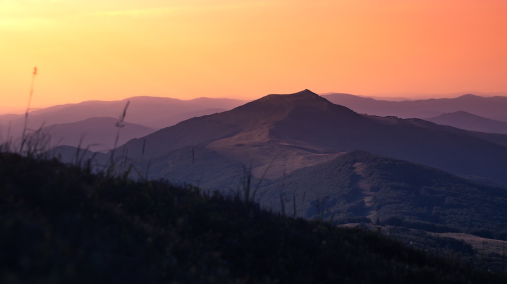 a landscape with hills and trees