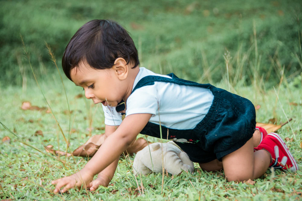 Model wearing Children's Rompers
