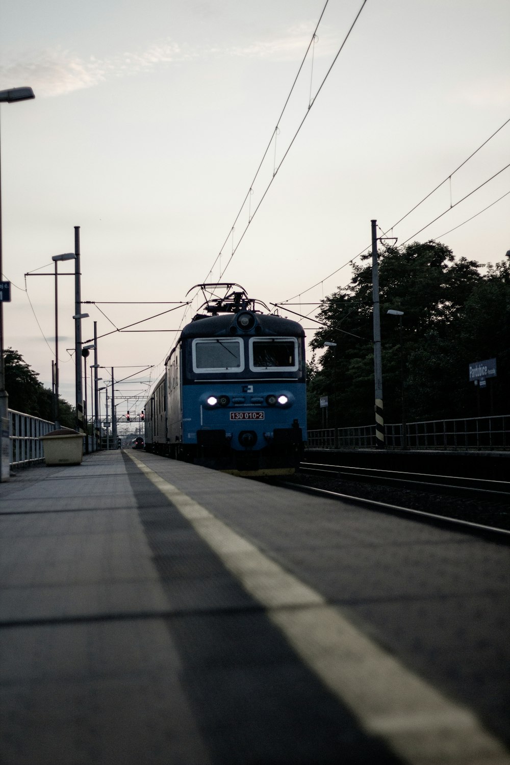 a train on the railway tracks