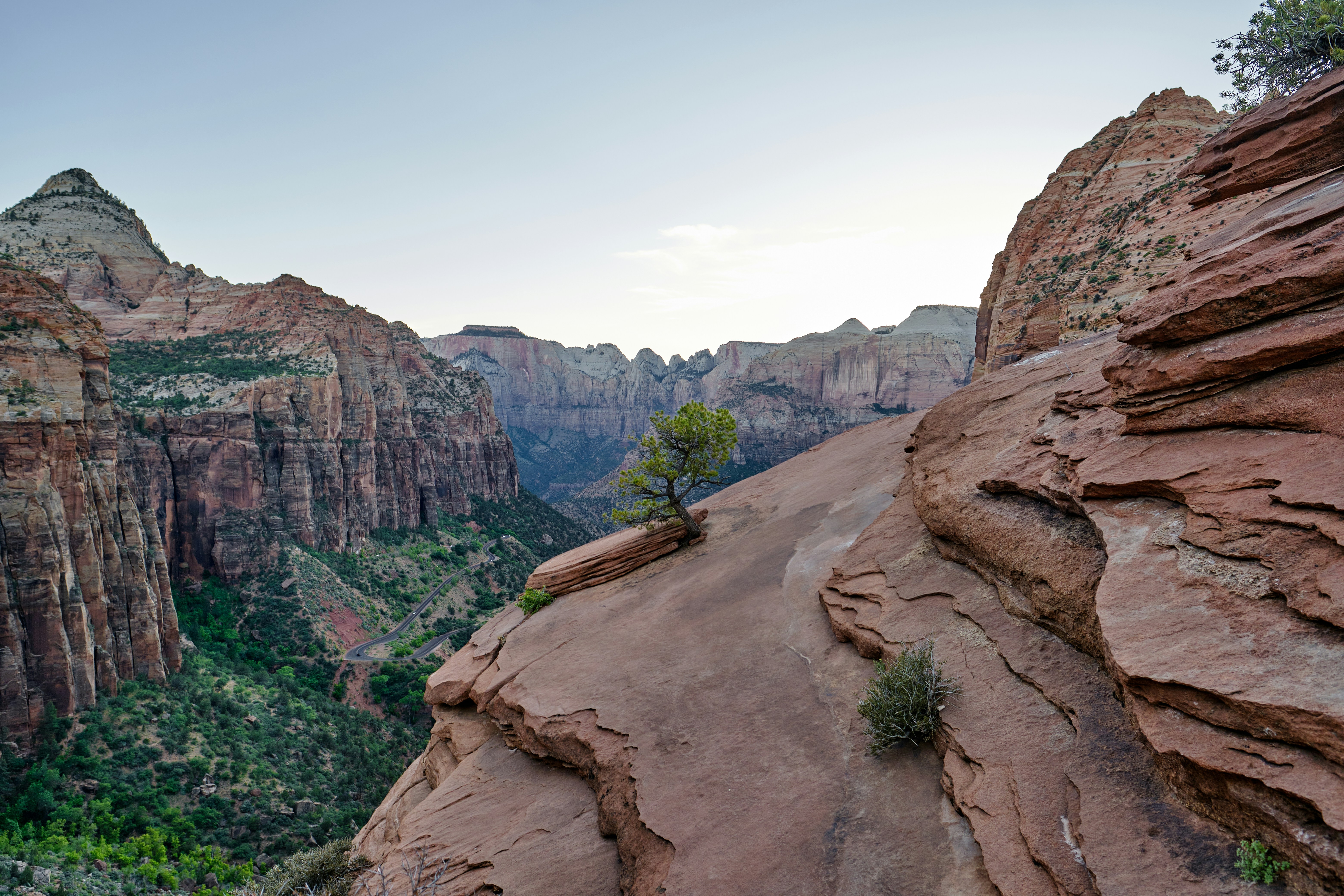 a dirt road in a canyon