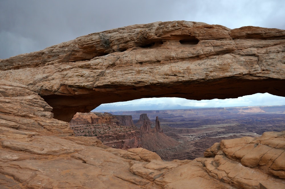 a large rock arch
