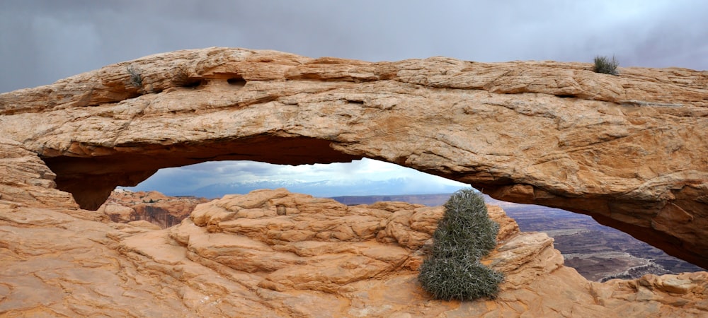 a large rock arch