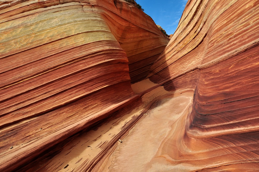 a large canyon with a few peaks