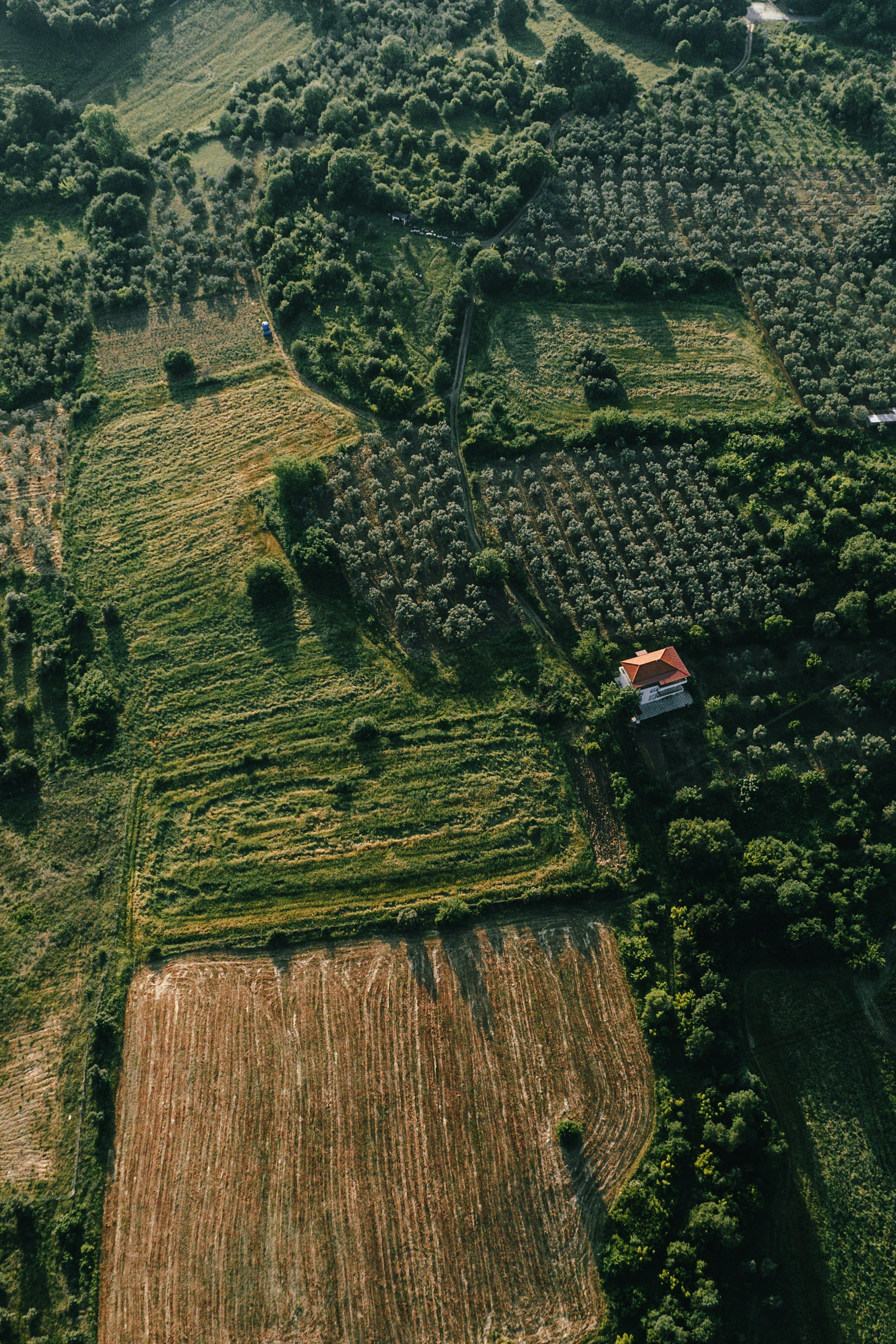 a high angle view of a town