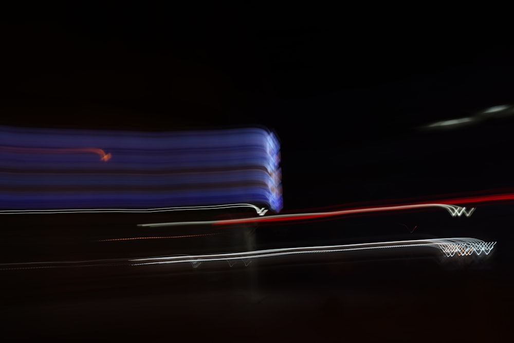 a car driving at night