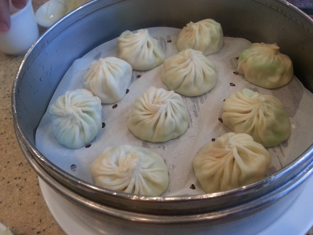 a bowl of dumplings