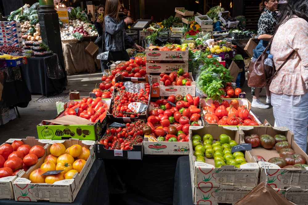 a market with lots of fruits