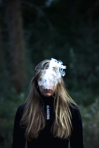 a person with a mask