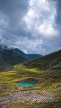 a lake in a valley
