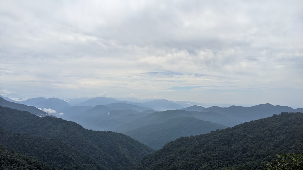 a view of a mountain range