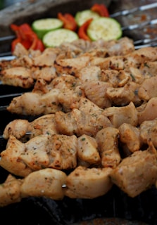 A vibrant dish of grilled chicken with vegetables.