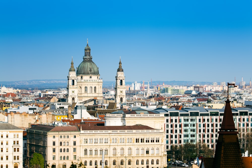 a city with many buildings