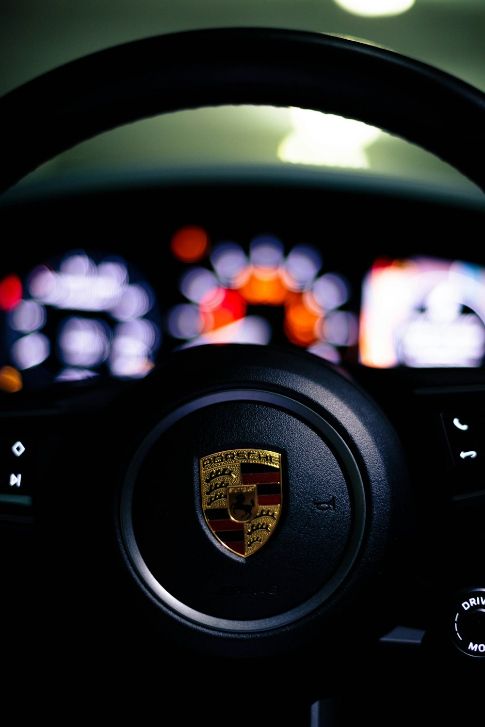 a close up of a car dashboard