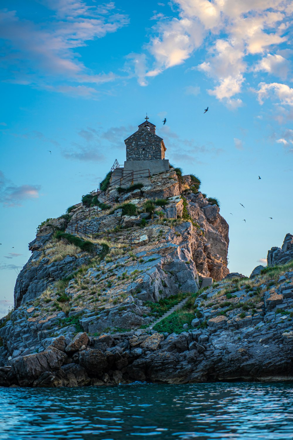 a castle on a cliff