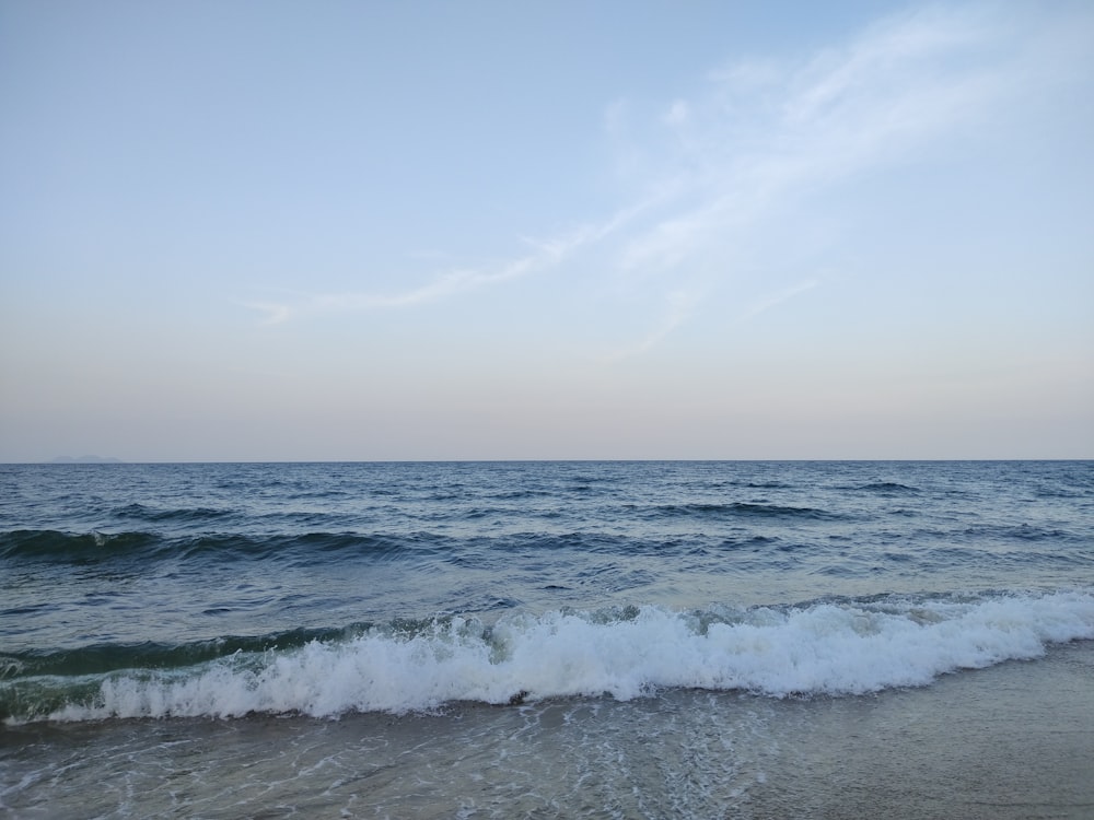 waves on a beach