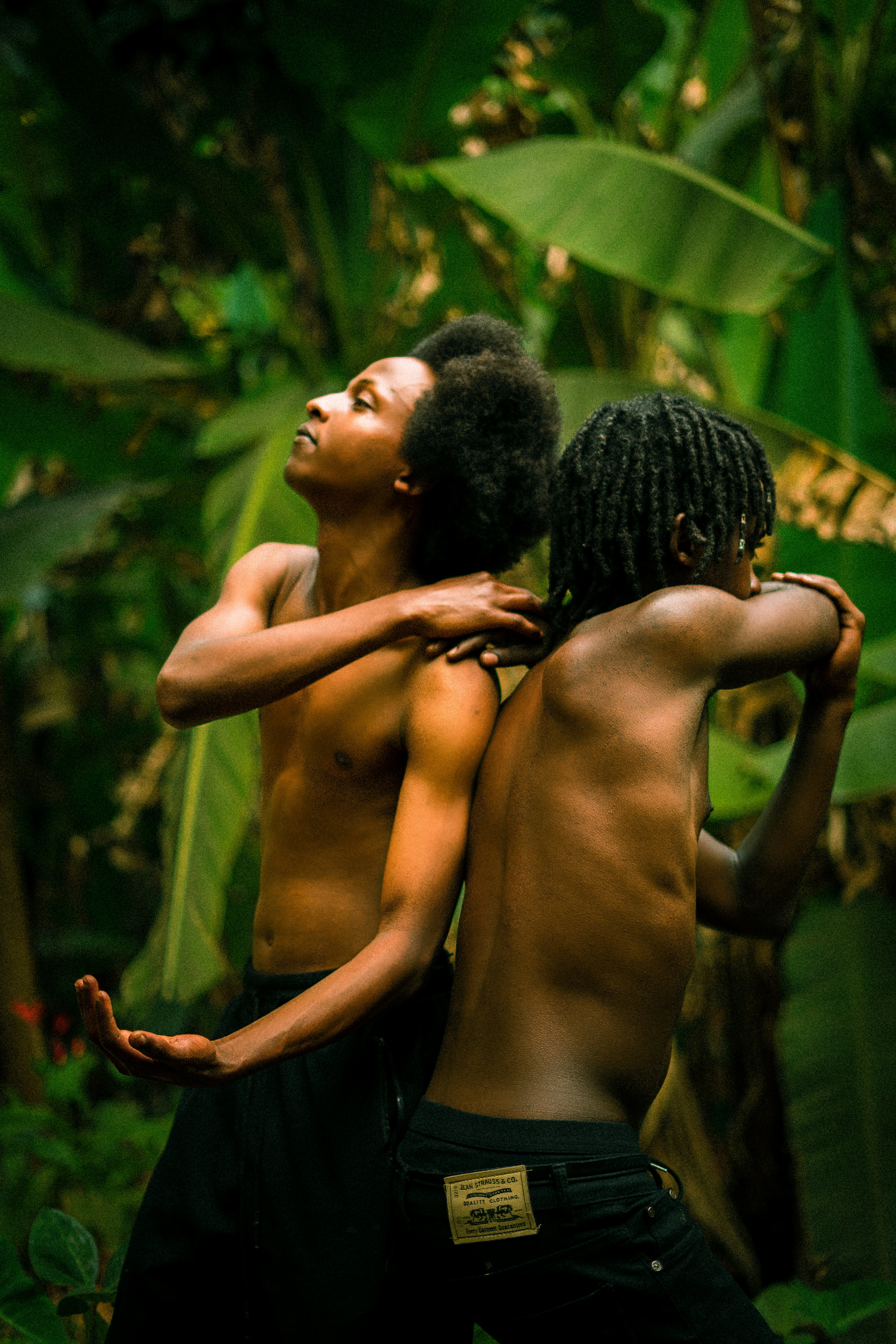 a person holding another man