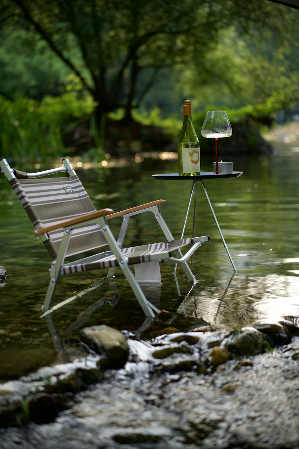 a bottle of wine on a table