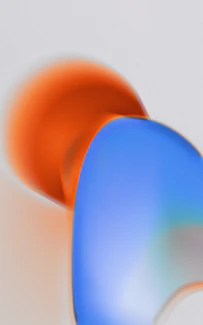 Abstract digital art blending deep blues and bright oranges in smooth gradients.