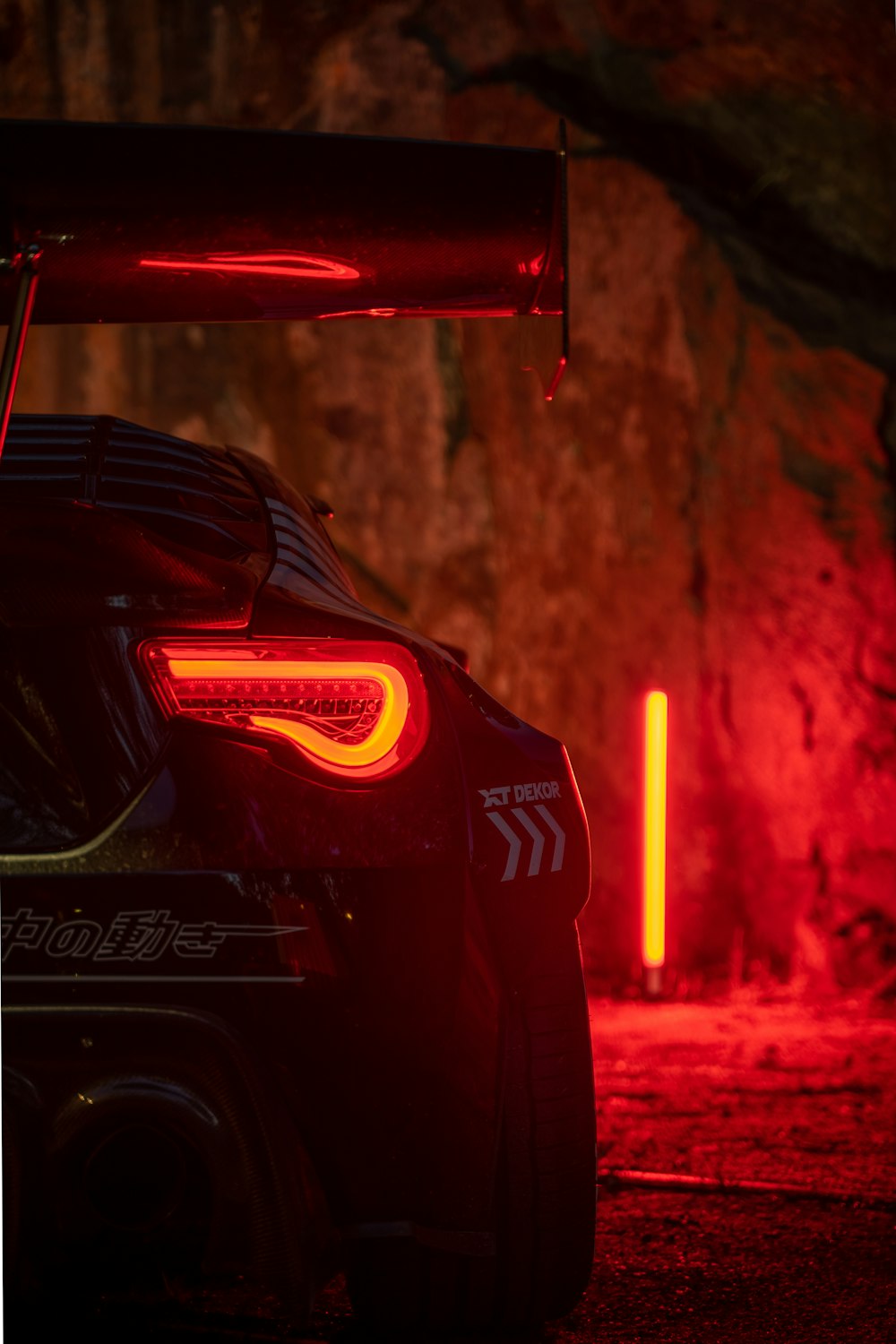 a car parked in a tunnel