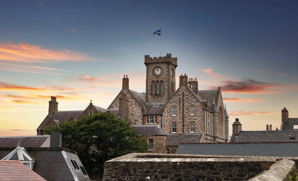 a clock tower on a building