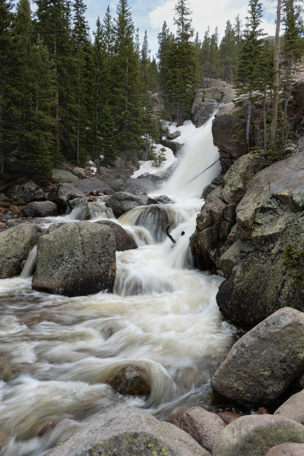 a river flowing through rocks