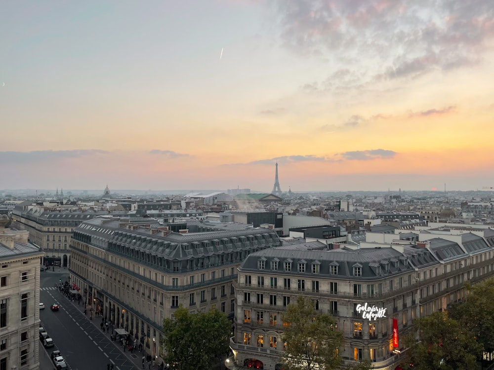 a city with buildings and cars