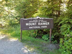 a sign in the woods