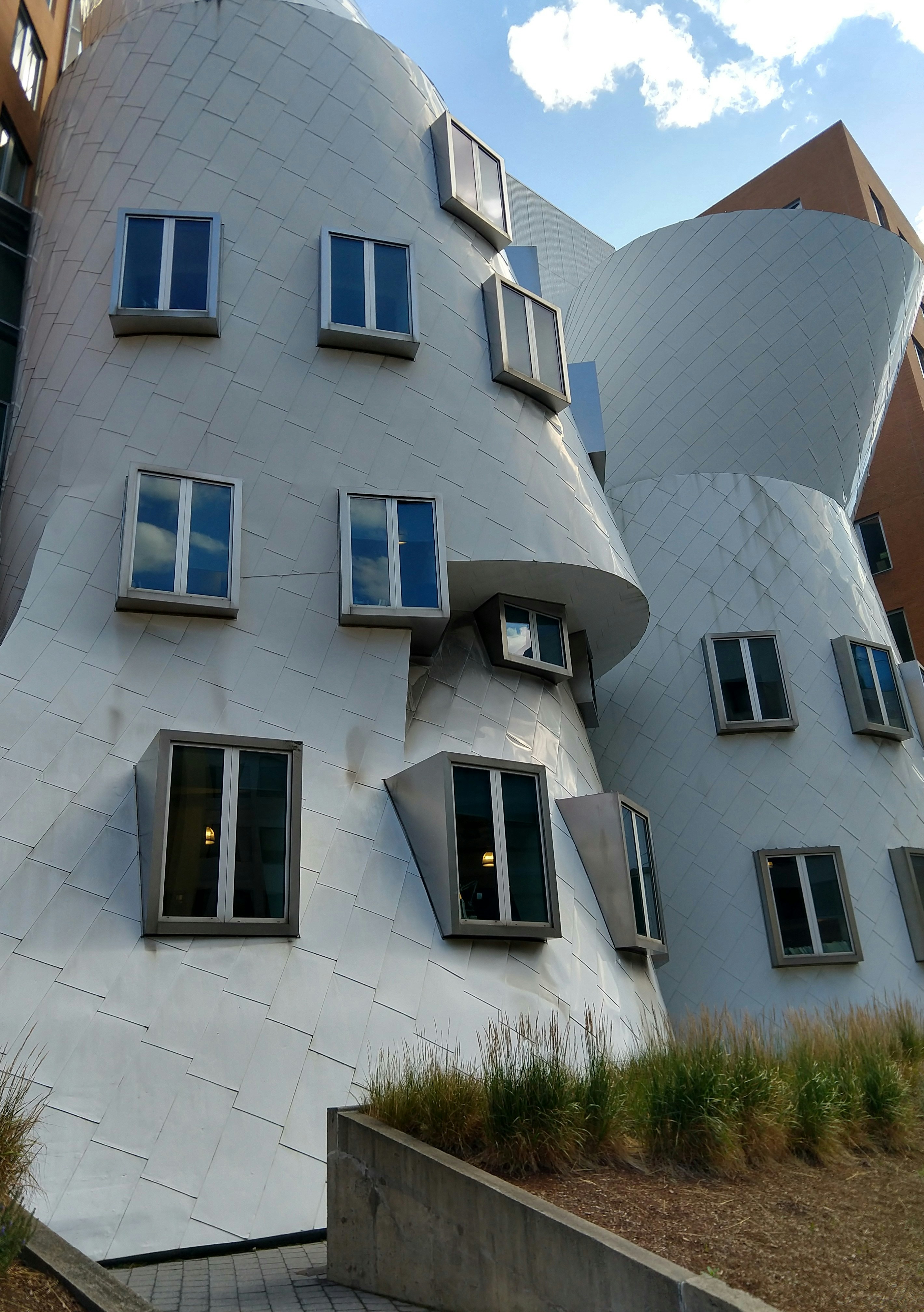 a white building with windows
