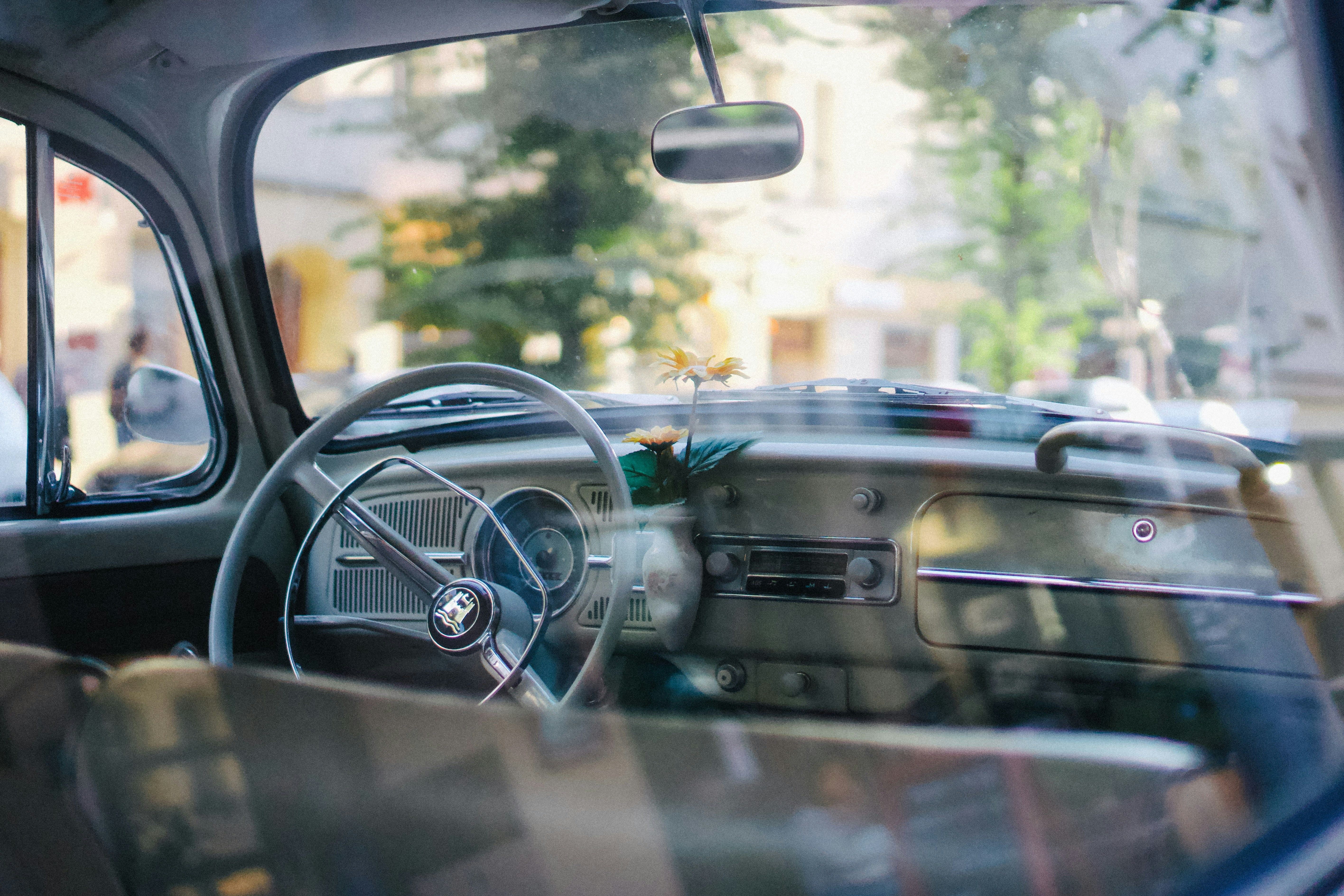 the interior of a car