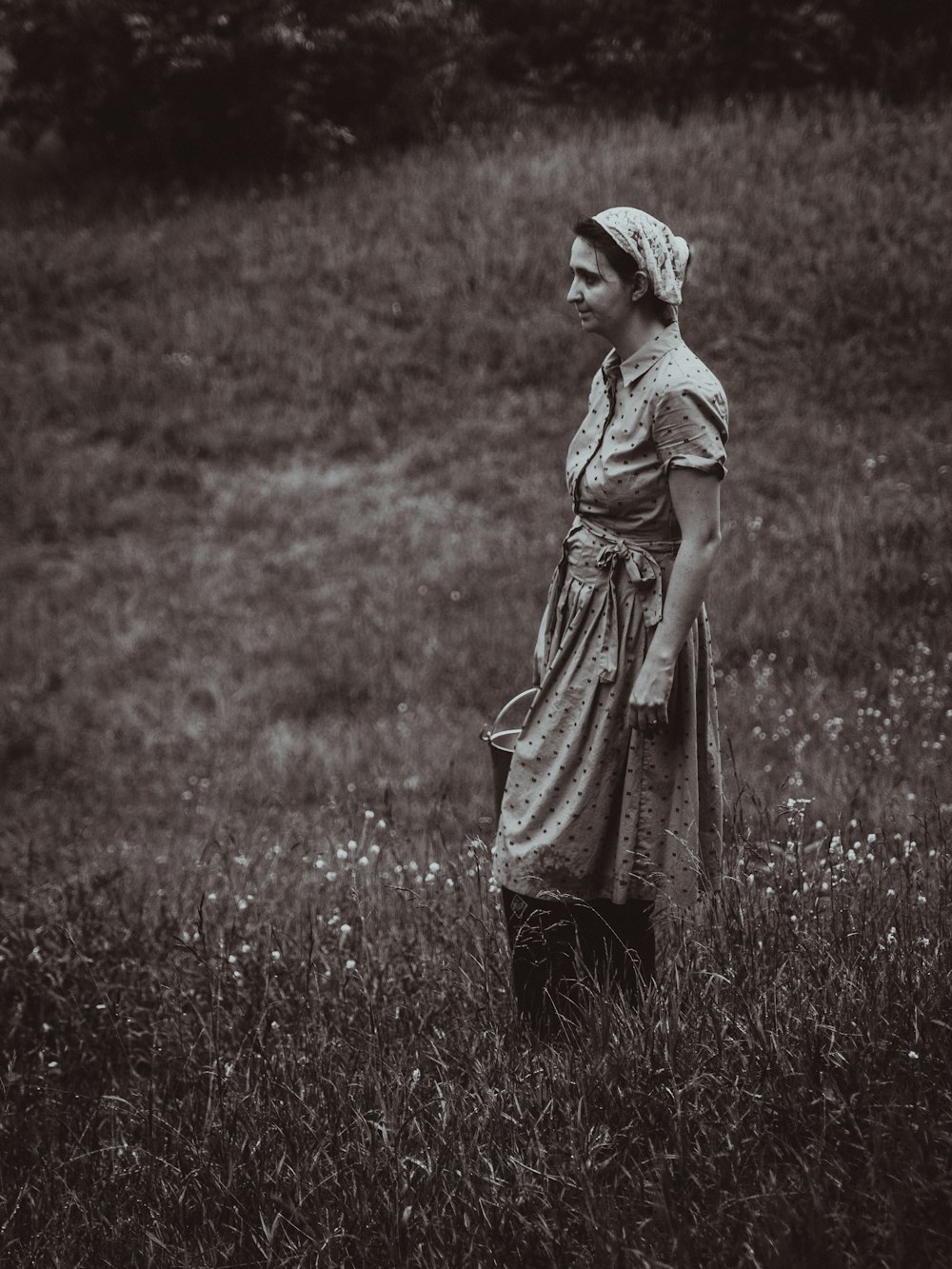 a person standing in a field