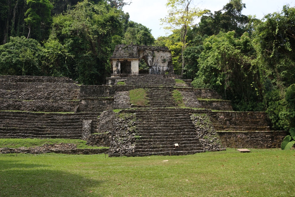 a stone structure with steps