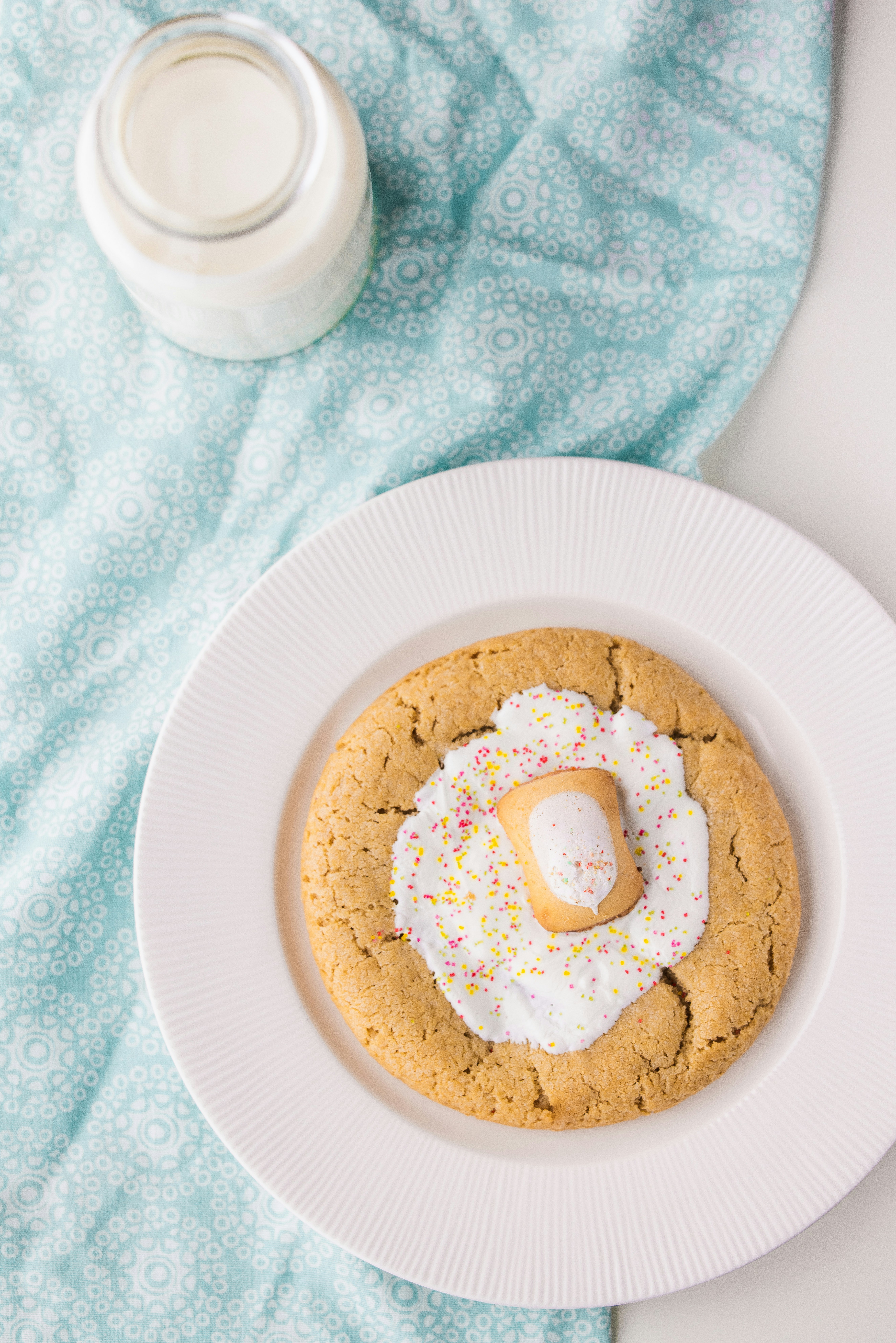a plate with food on it