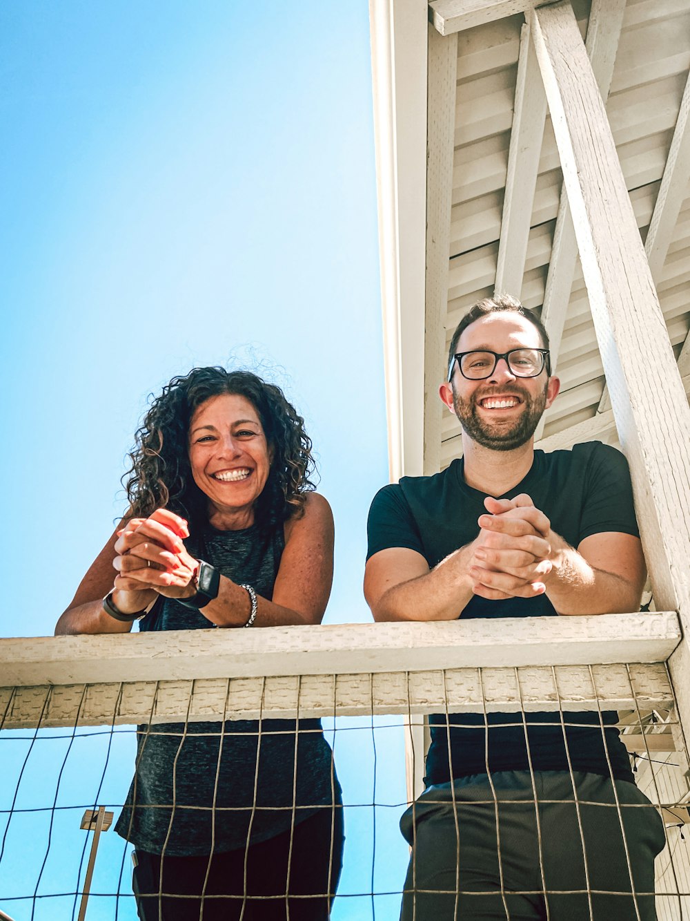 a man and woman posing for a picture