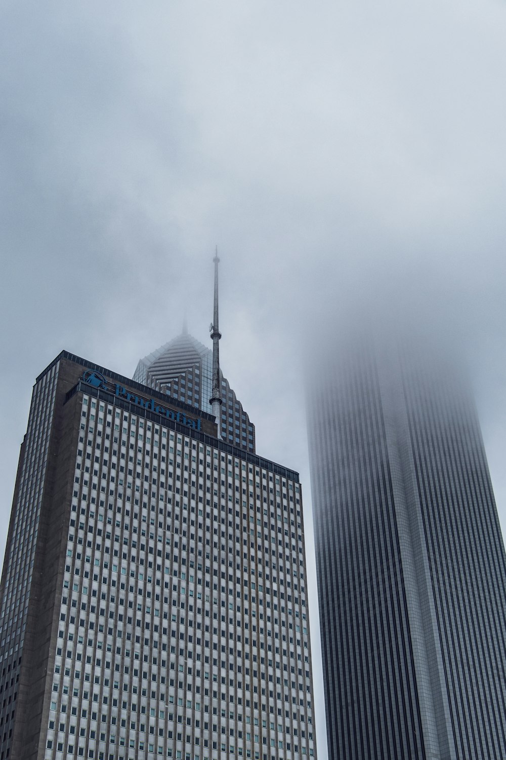 a few skyscrapers in a city