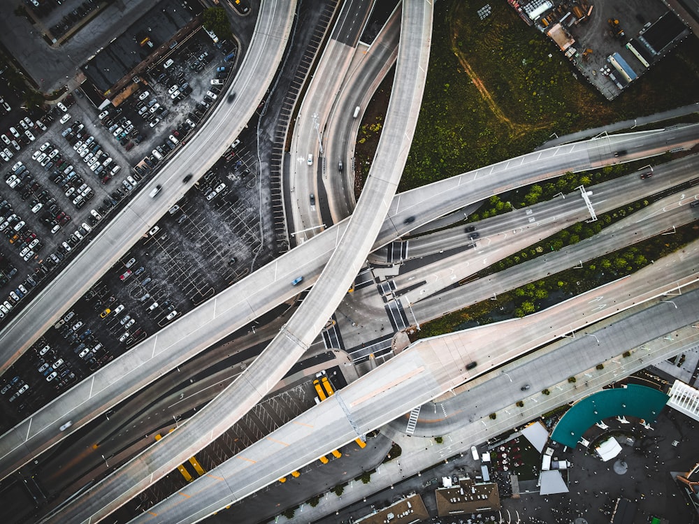 a highway with many cars