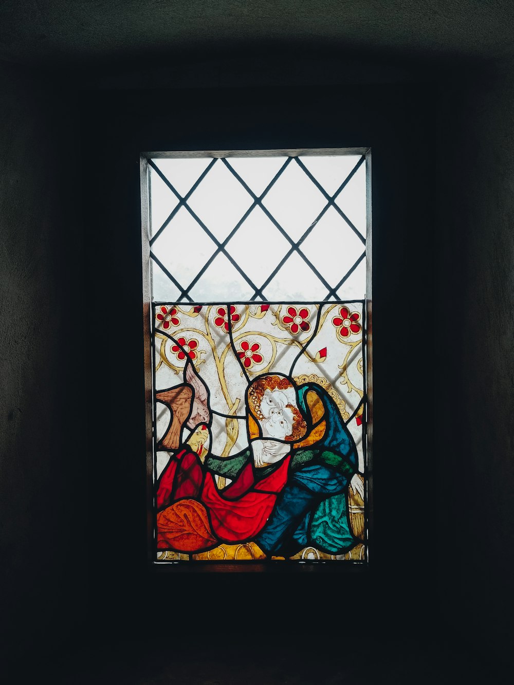 a stained glass window