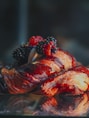 a close up of a cooked turkey