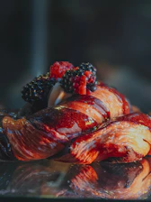 a close up of a cooked turkey