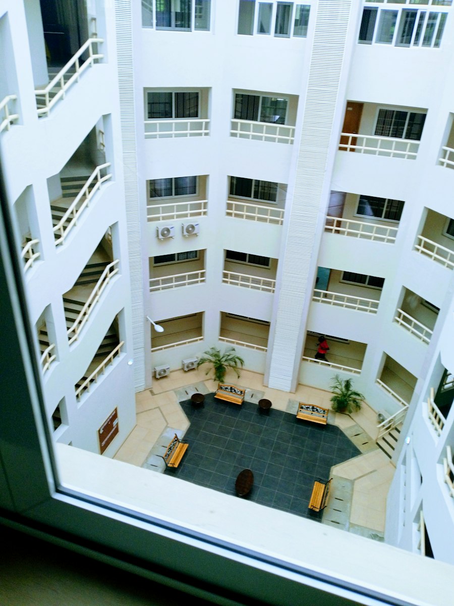 Courtyard with chairs