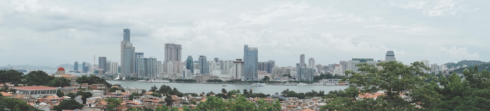 a city with a river running through it