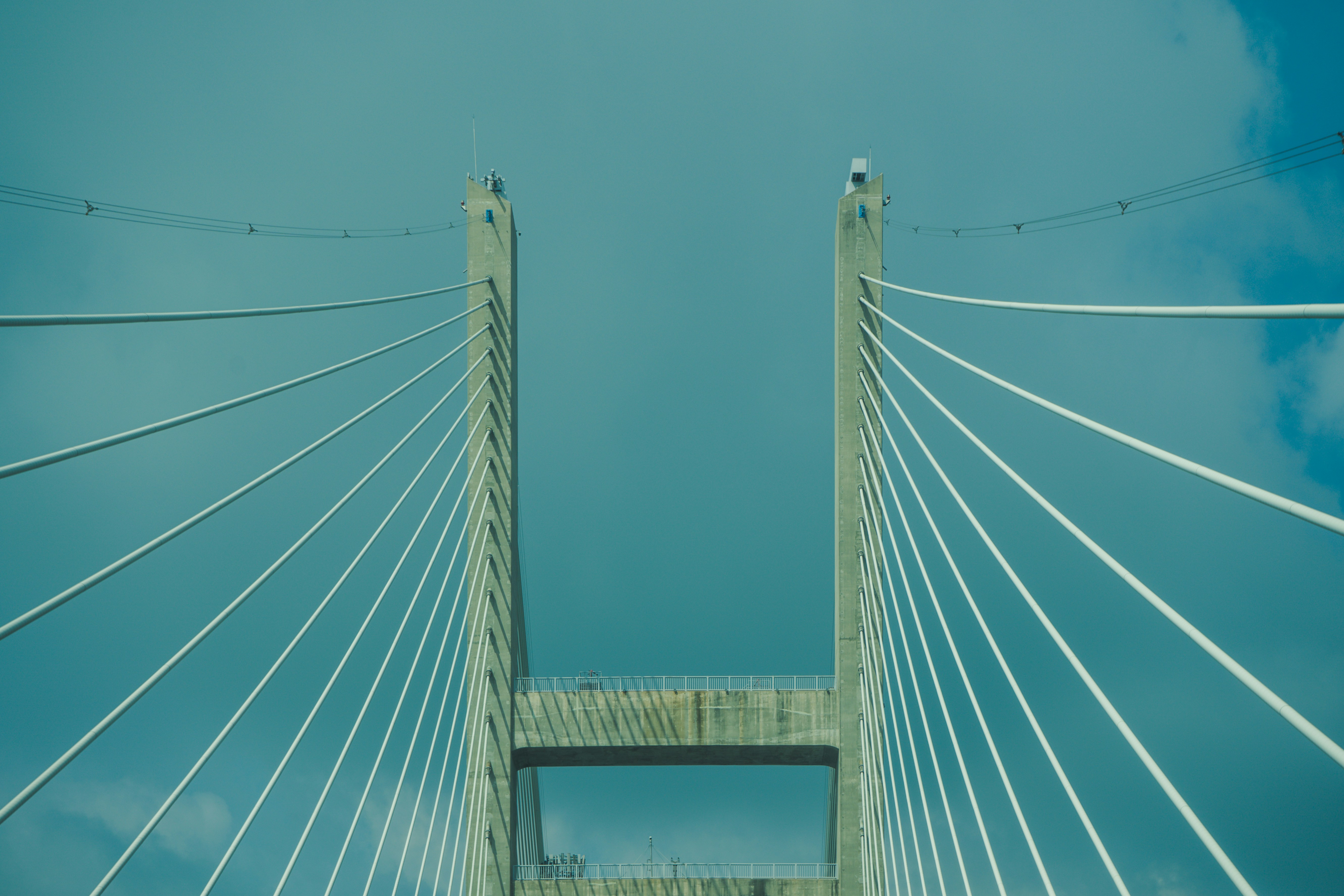 a bridge with cables