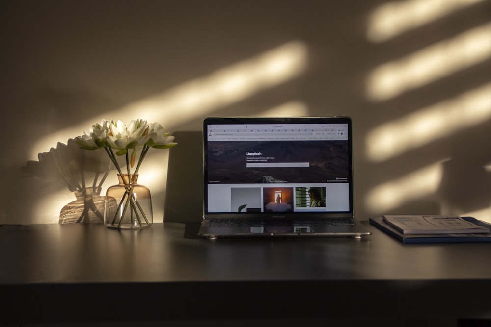 a laptop on a desk