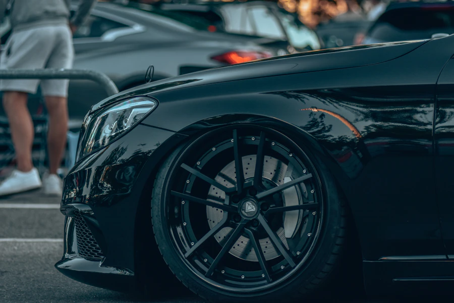 Close up of a vehicle wheel