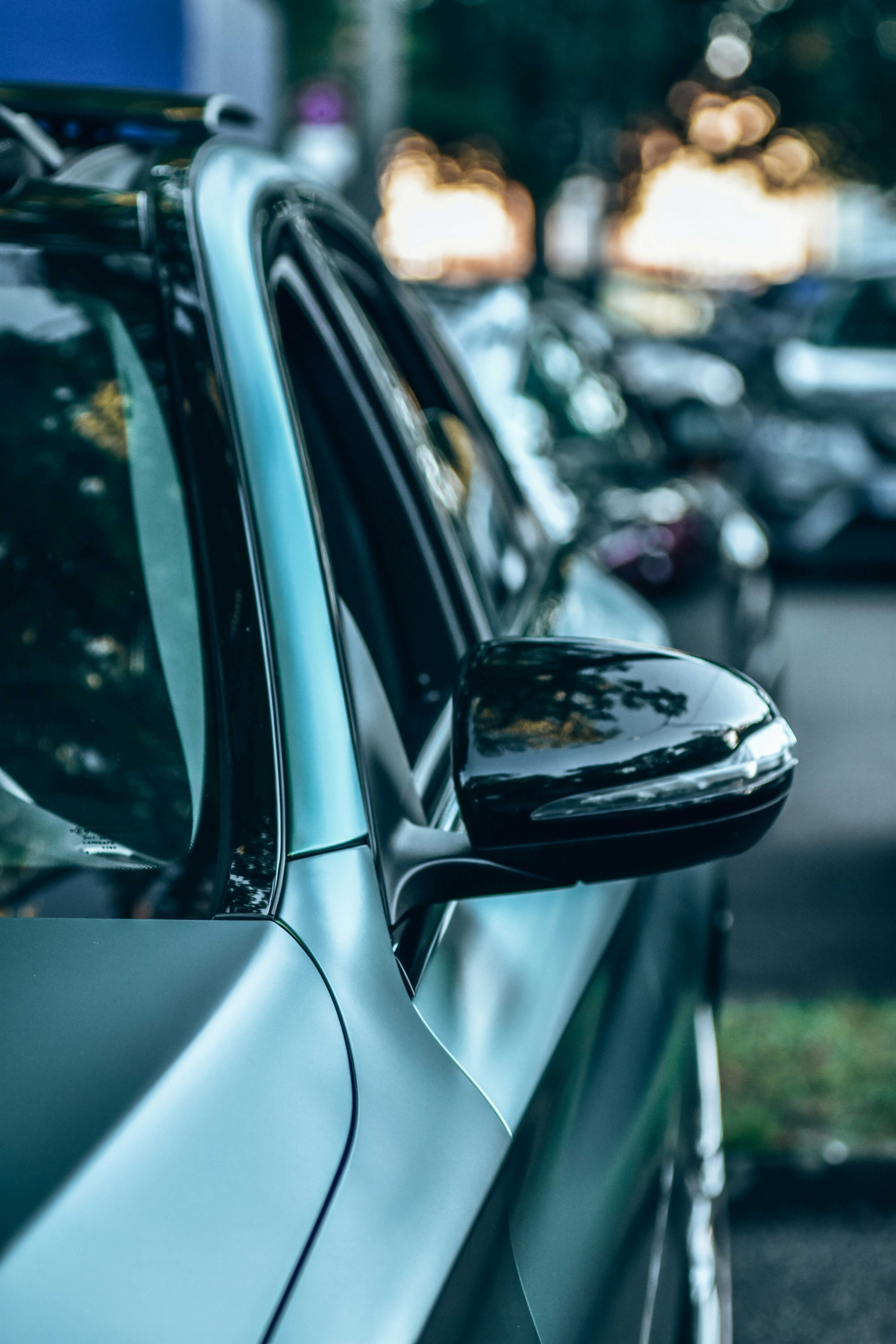 a car with a broken windshield