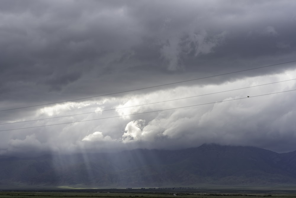 a large tornado in the distance