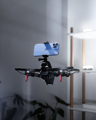 a drone flying in the air