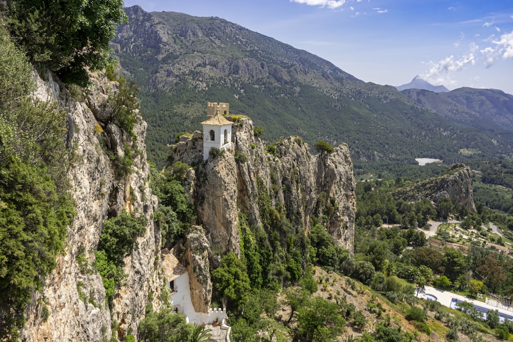 a building on a cliff